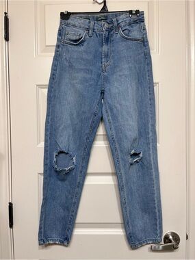Light Blue Distressed High-Waist Women's Jeans